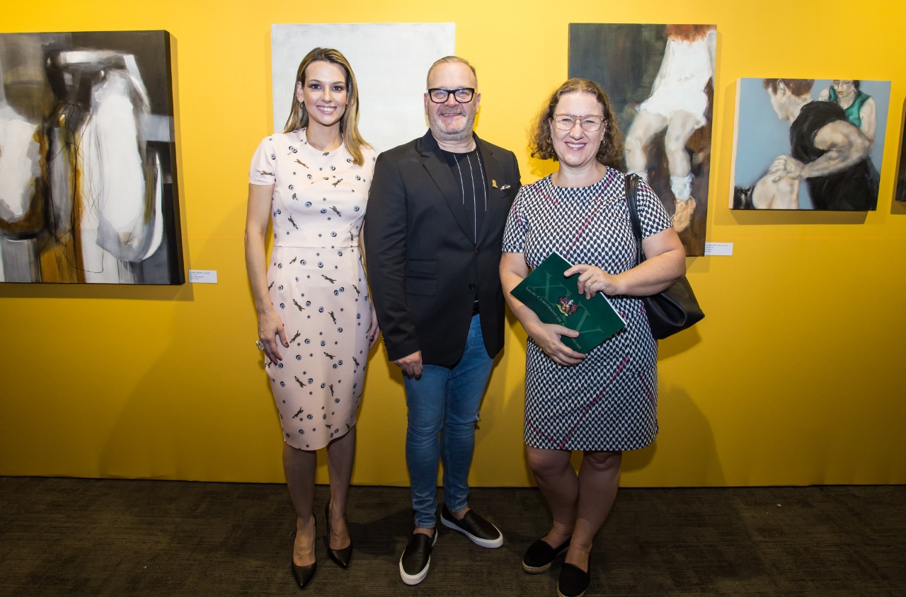 Laura Fagundes Ramalho, Roberto Amaral da Cunha e a presidente Museus Oscar Niemeyer, Ilana Lerner Hoffmann.
