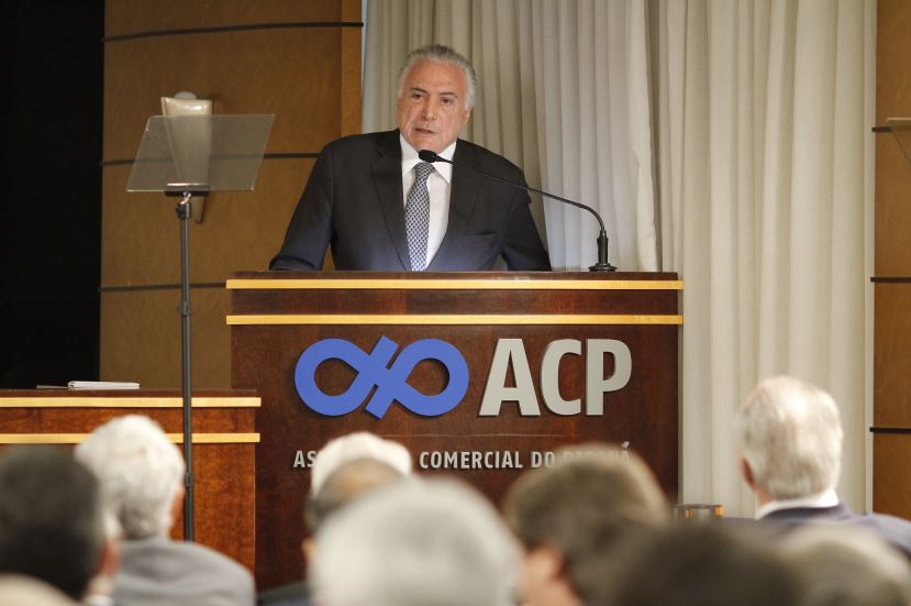 Presidente Michel Temer deu a palestra